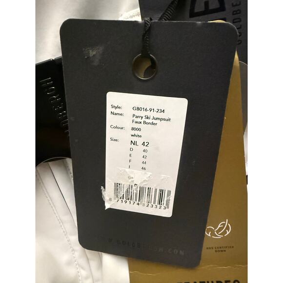 Goldbergh Parry Faux Fur Trim Ski Suit Jumpsuit White One Piece US 12 $1200 NEW - Picture 8 of 10